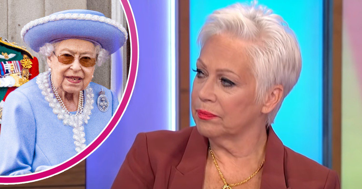 Queen Elizabeth on balcony, and Denise Welch on Loose Women