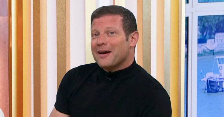 Dermot O'Leary smiling on This Morning today