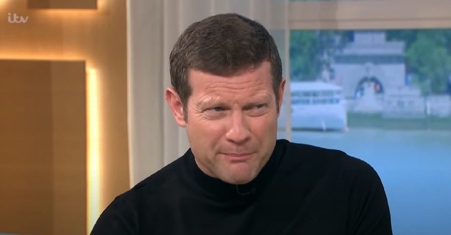 Dermot O'Leary squinting on This Morning