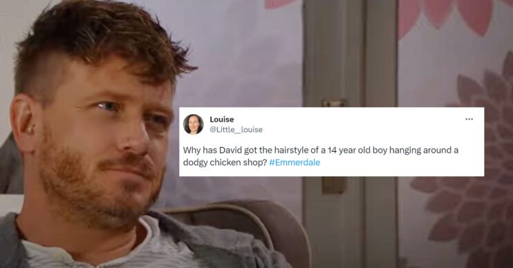 Emmerdale's David and a tweet