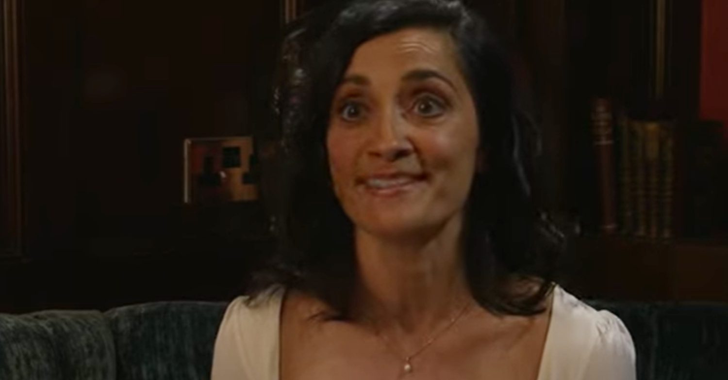 Emmerdale star Rebecca Sarker is smiling