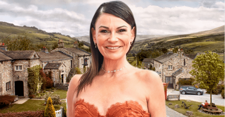 Emmerdale's Lucy Pargeter comp image on show background