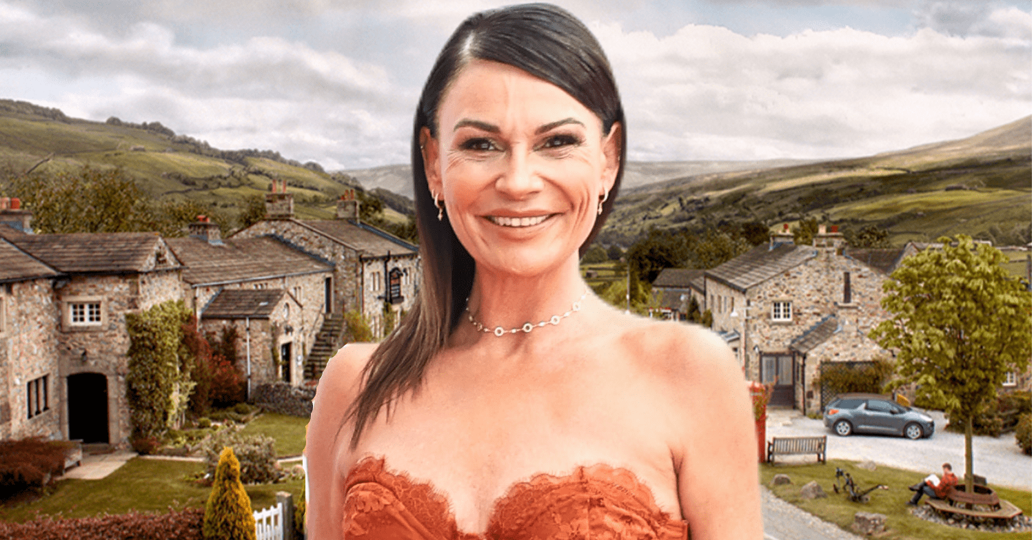 Emmerdale's Lucy Pargeter comp image on show background