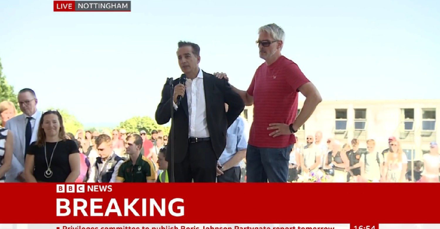 Fathers of Nottingham attack victims at vigil