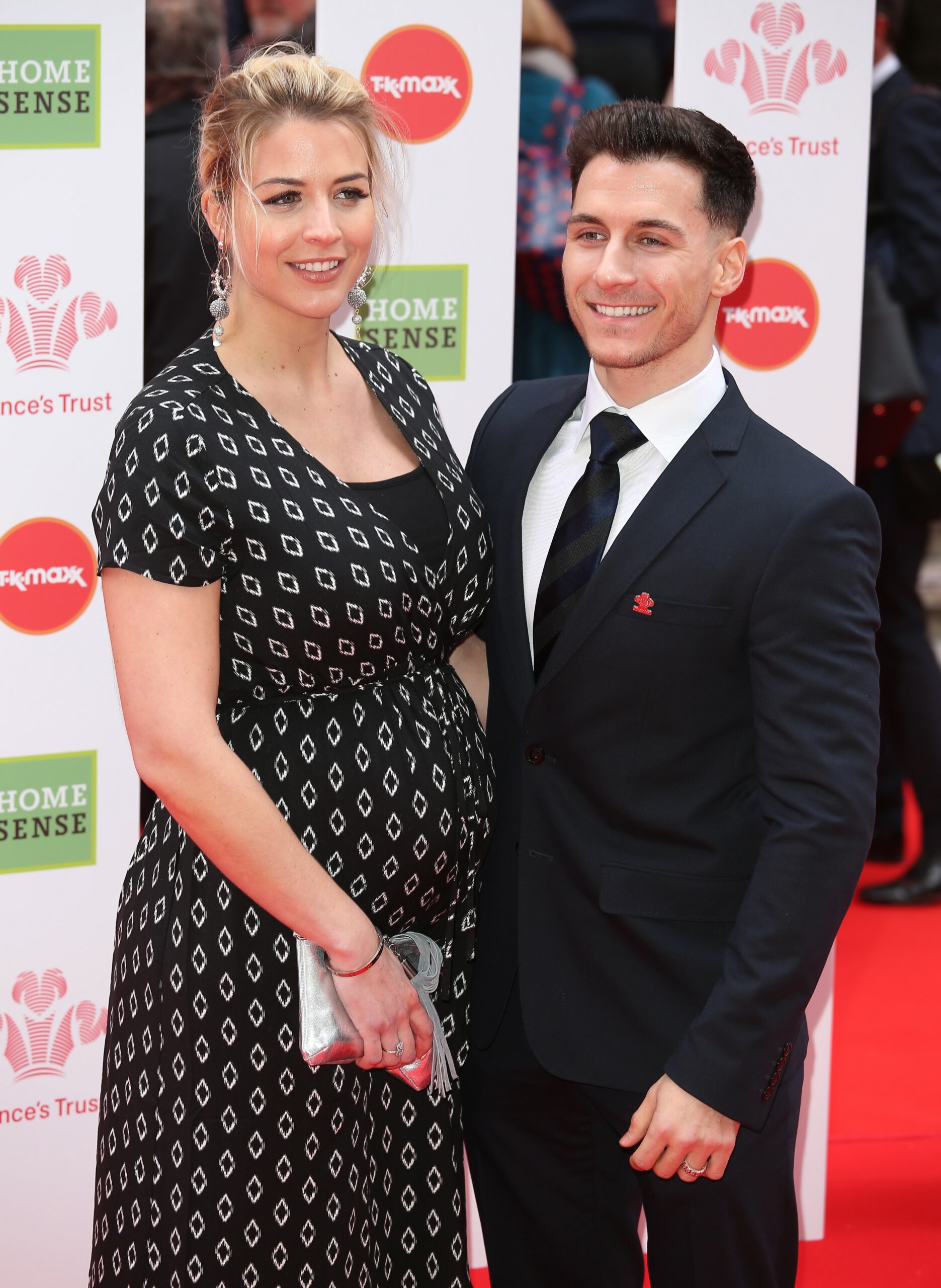 Gemma Atkinson and Gorka Marquez smiling at event
