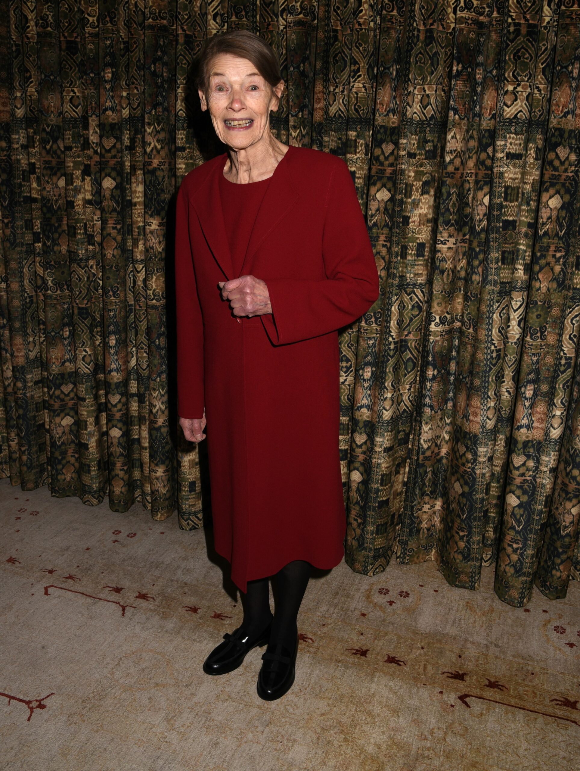 Glenda Jackson smiling at event
