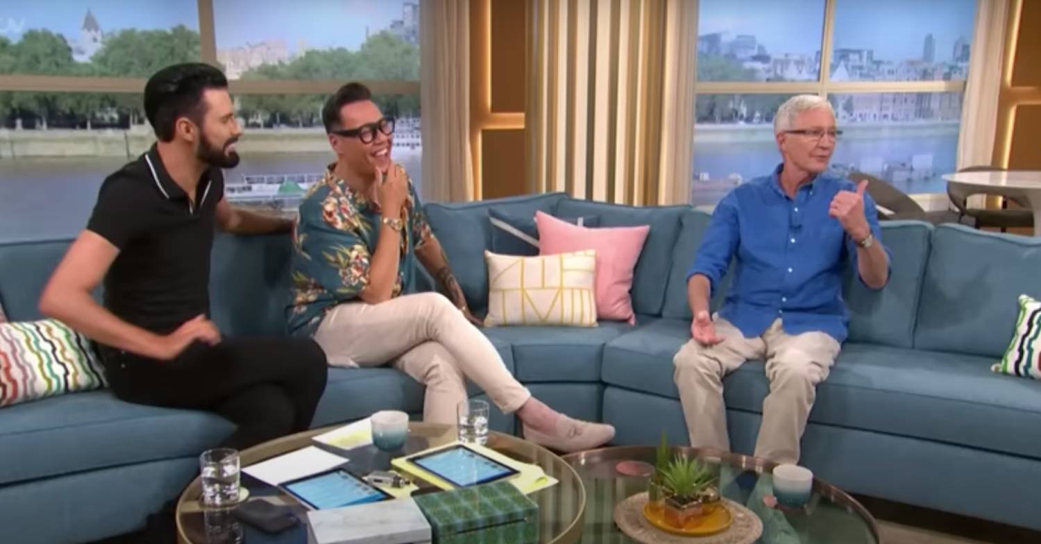 Gok Wan laughs, Paul O'Grady points