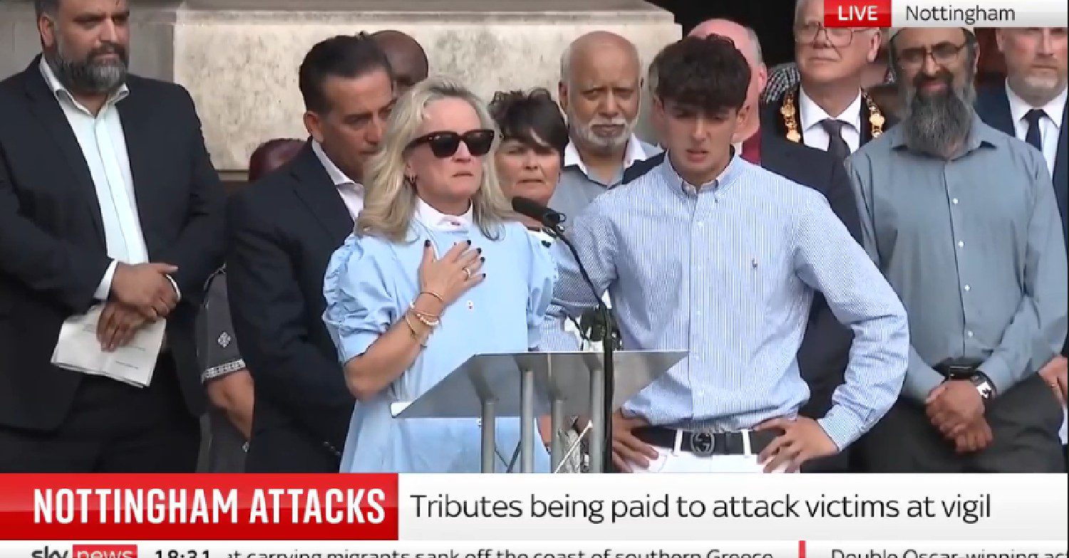 Mother of Nottingham attack victim Grace speaks at vigil