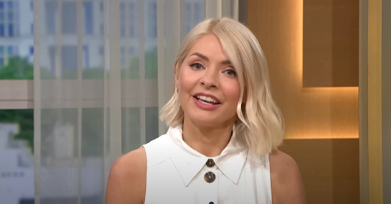 Holly Willoughby speaking to the camera on This Morning