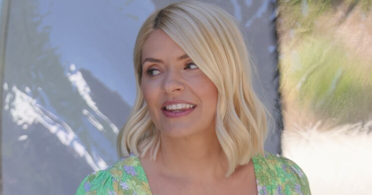 Holly Willoughby smiling on This Morning set