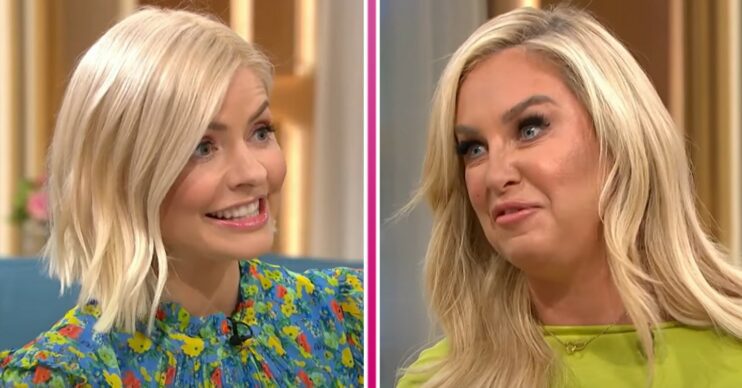 Holly Willoughby and Josie Gibson looking expressive on This Morning today