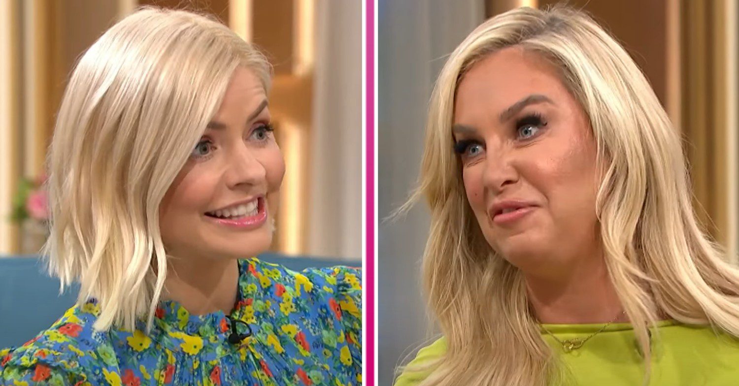 Holly Willoughby and Josie Gibson looking expressive on This Morning today