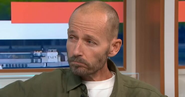 Jonnie Irwin looking serious on GMB