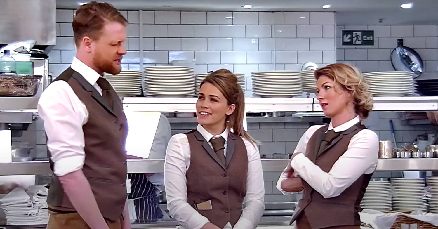 Laura Tott smiles in a scene from First Dates