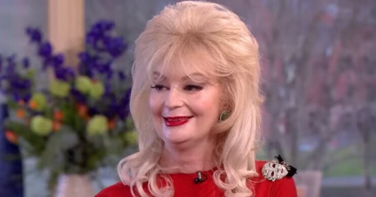 Lauren Harries being interviewed on This Morning