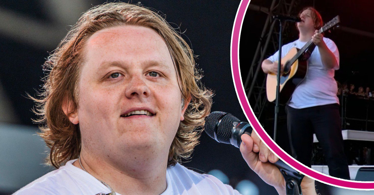 Lewis Capaldi performing at Glastonbury