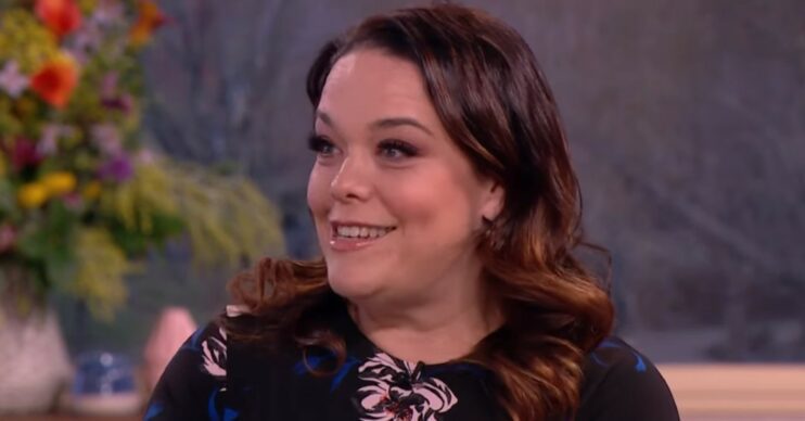 Lisa Riley being interviewed on This Morning