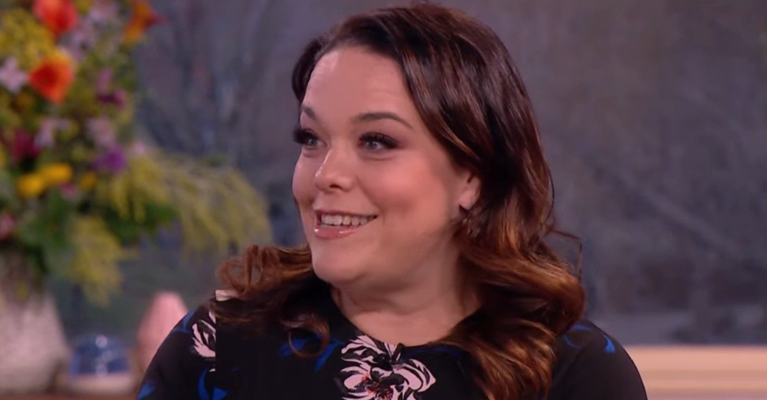 Lisa Riley being interviewed on This Morning