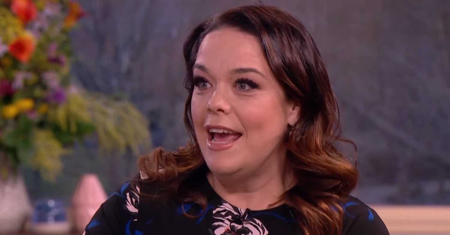 Lisa Riley being interviewed on This Morning