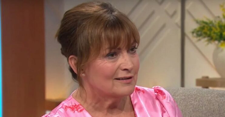 Lorraine Kelly smiling on her ITV show