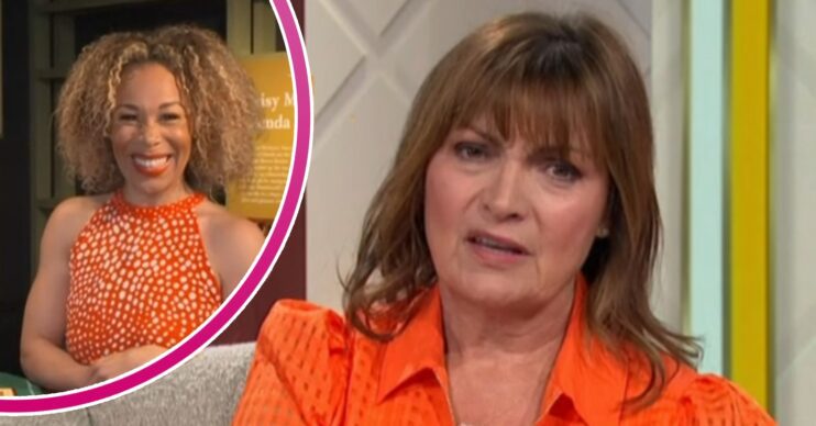 Lorraine Kelly looks confused and Ria Hebden smiles