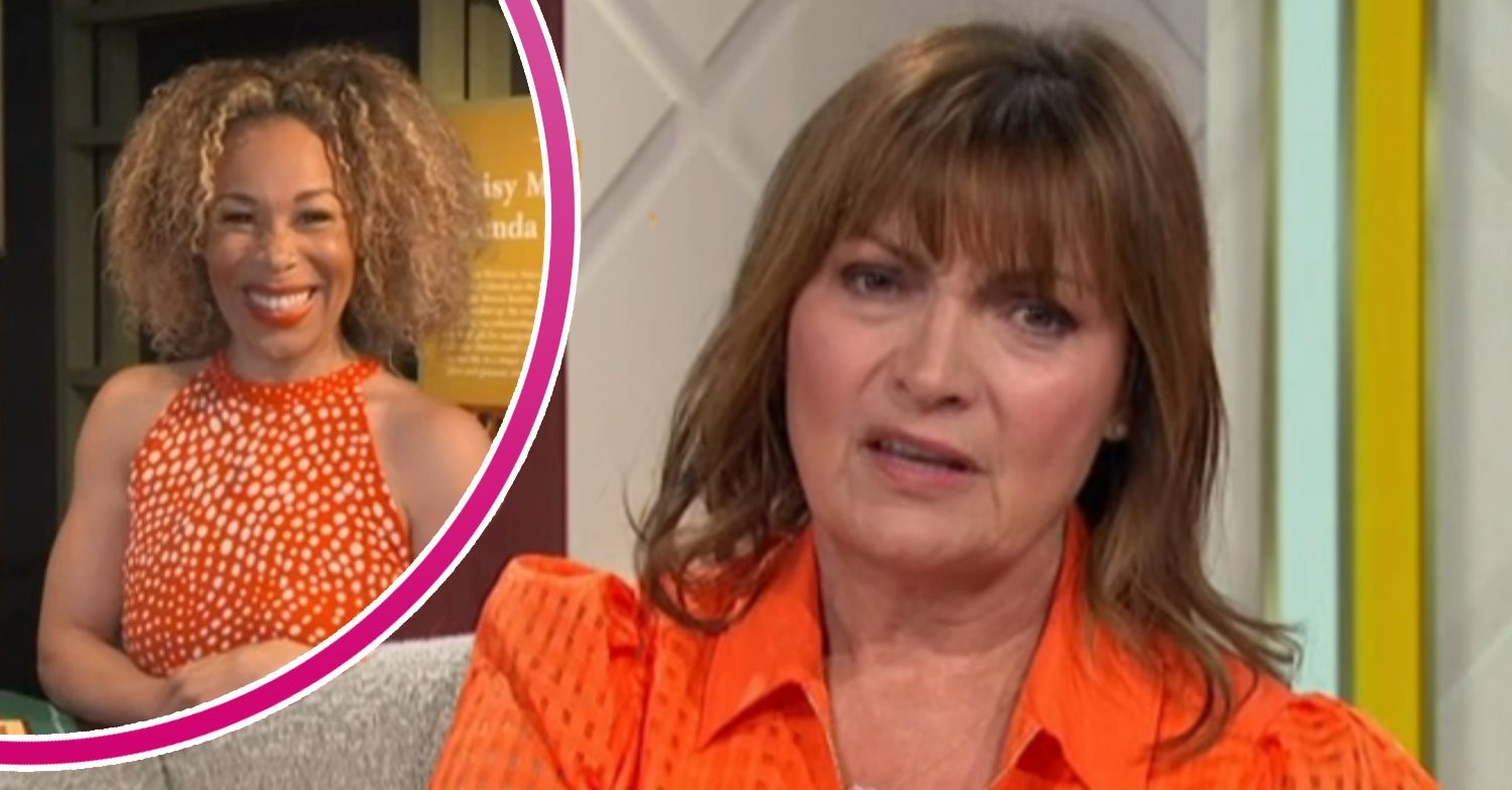 Lorraine Kelly looks confused and Ria Hebden smiles