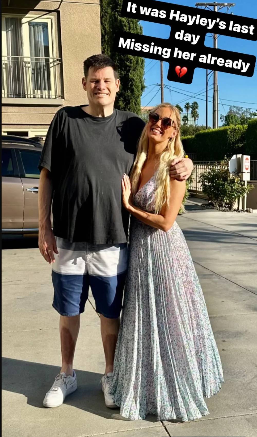 Mark Labbett puts his arm around Hayley Palmer