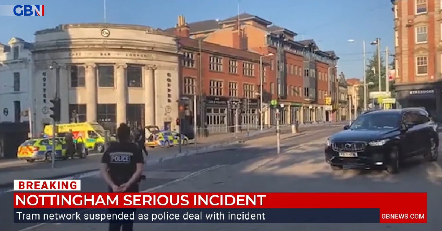 Nottingham city centre after incident