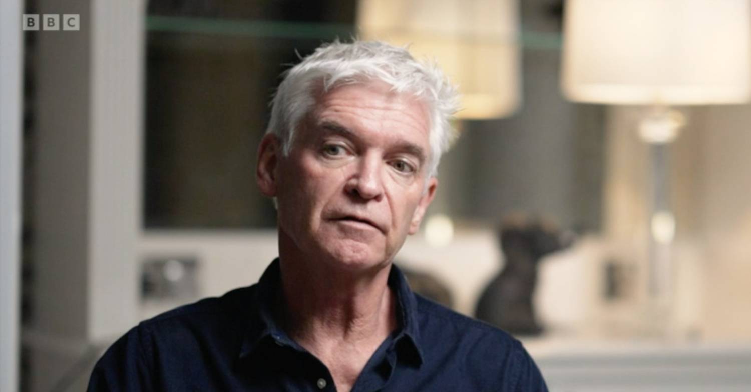 Phillip Schofield looks to the side