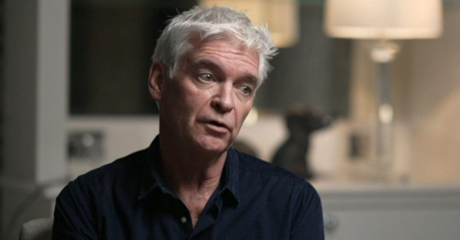 Phillip Schofield talking during BBC interview