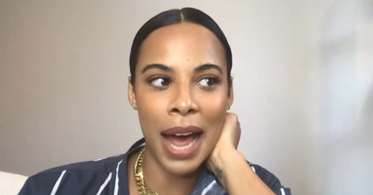 Rochelle Humes looking shocked