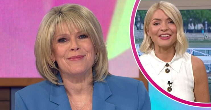 Ruth Langsford smiles tightly, Holly Willoughby enthuses