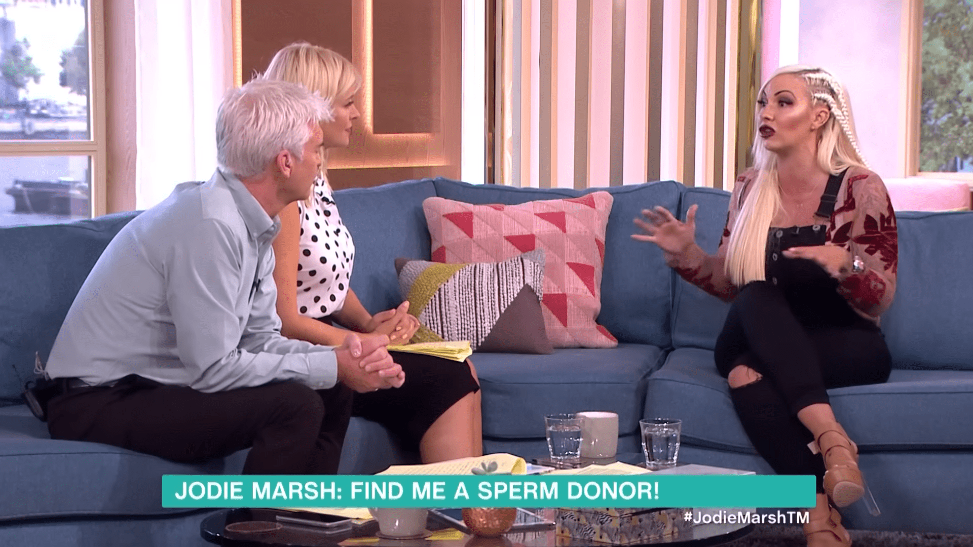 Jodie Marsh speaks with Holly and Phil on This Morning