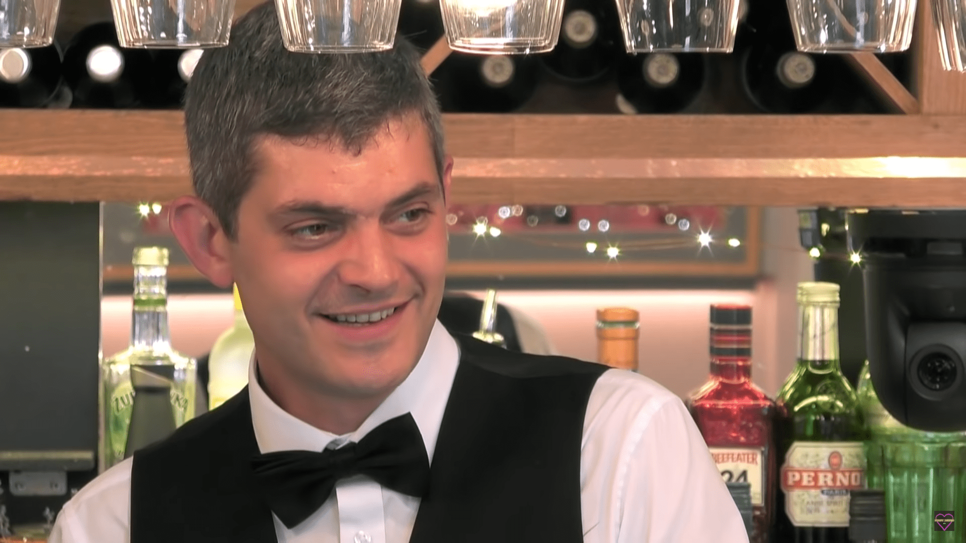 Merlin Griffiths smiles on First Dates