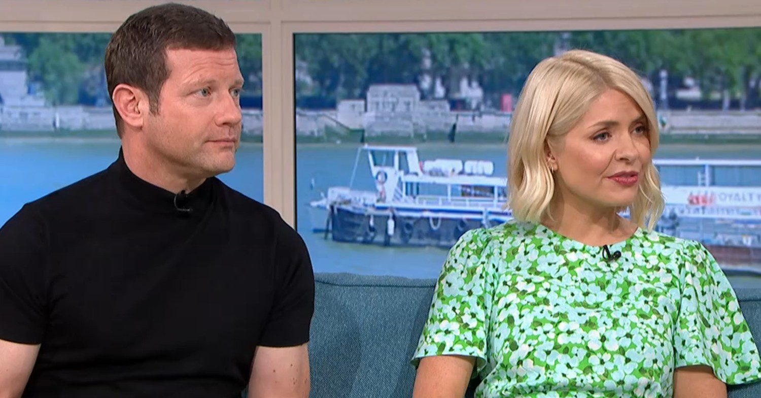 Dermot O'leary and Holly Willoughby frown on This Morning