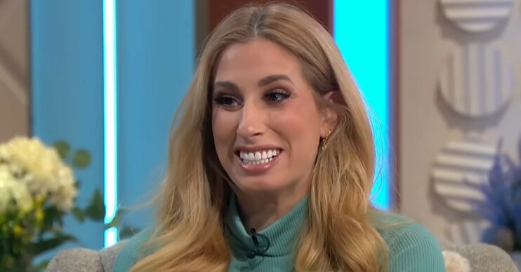 Stacey Solomon smiles on Lorraine