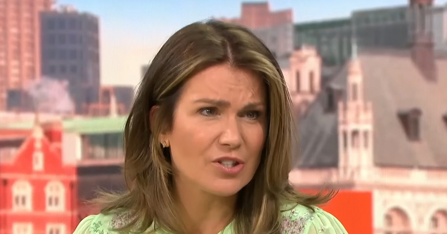 Susanna Reid frowns on Good Morning Britain