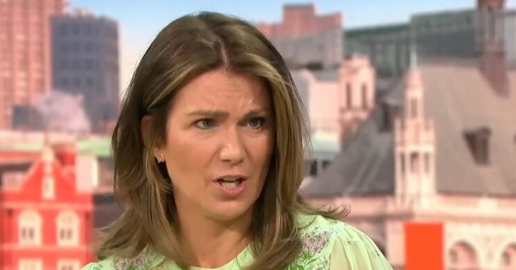 Susanna Reid frowns on Good morning Britain