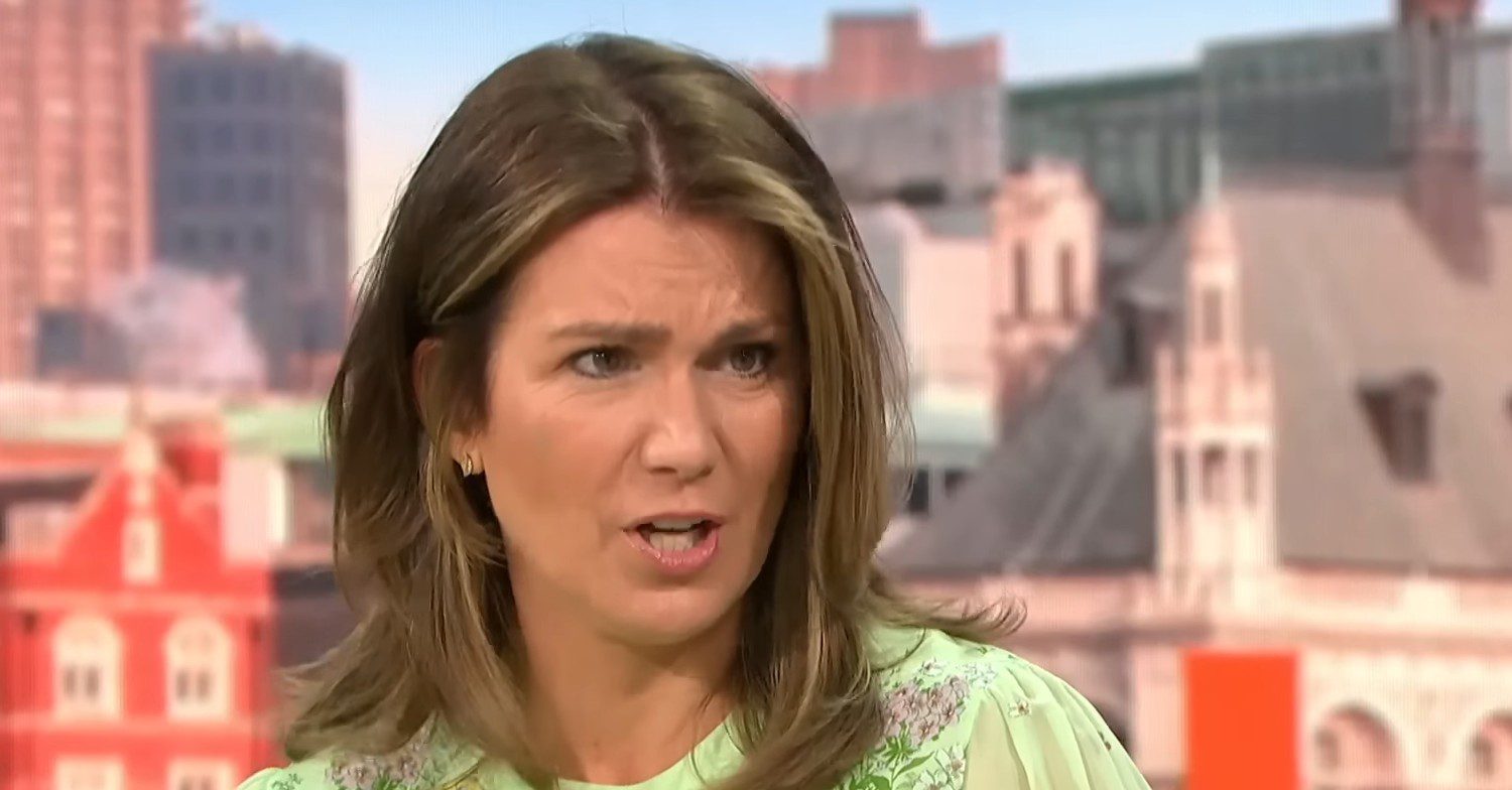 Susanna Reid frowns on Good morning Britain