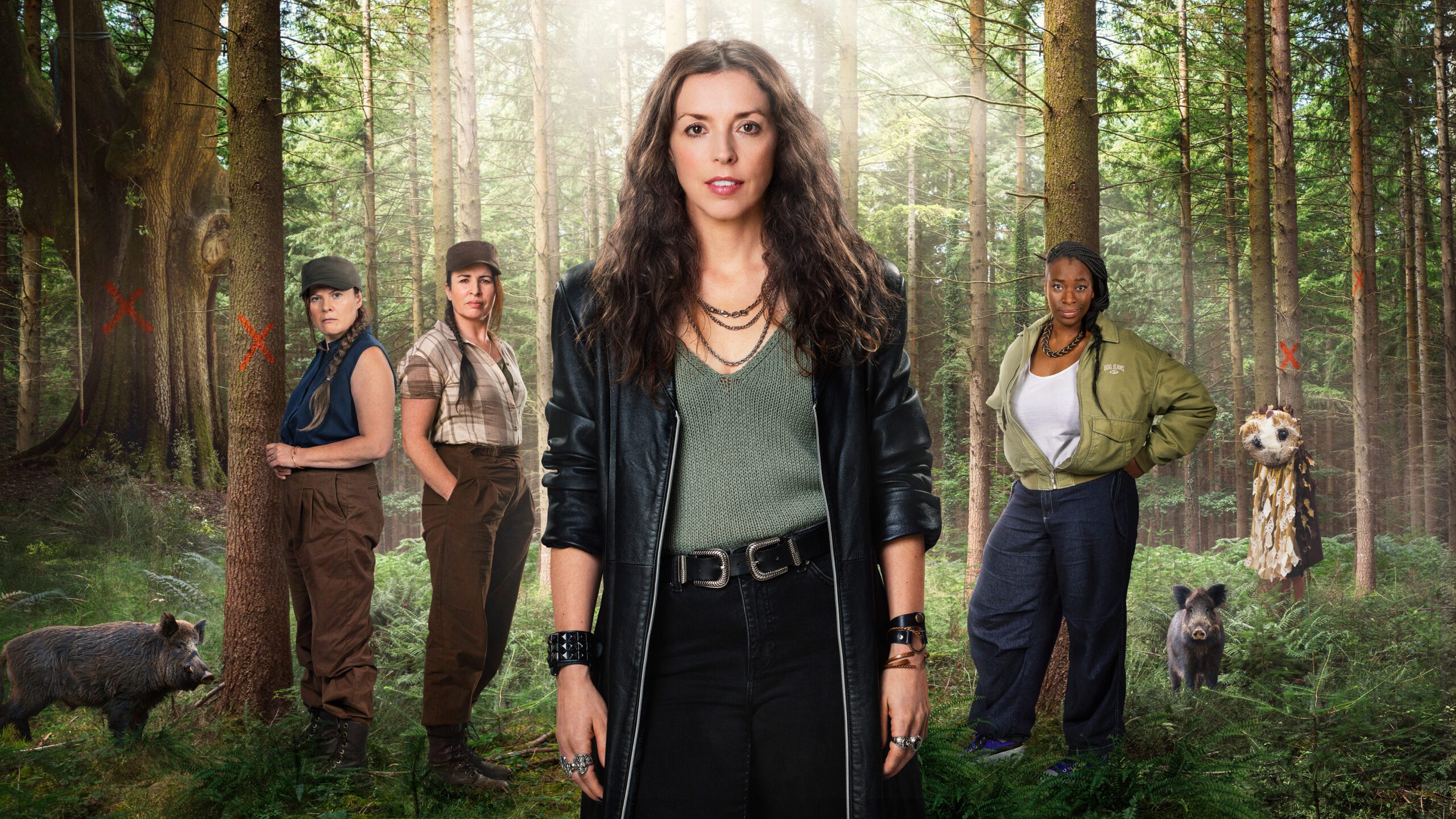 Bridget Christie and the cast of The Change