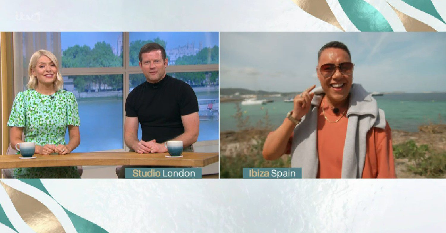 Holly Willoughby and Dermot O'Leary speaking to Gok Wan on This Morning today