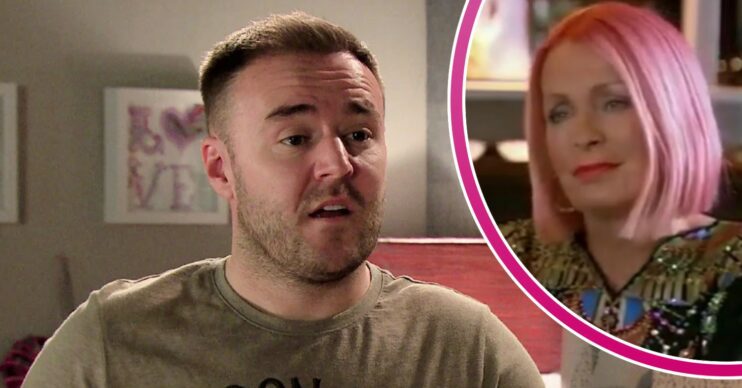 Tyrone on Coronation Street; inset. 'mum' Jackie (Credit: ITV/YouTube/Composite: ED!)