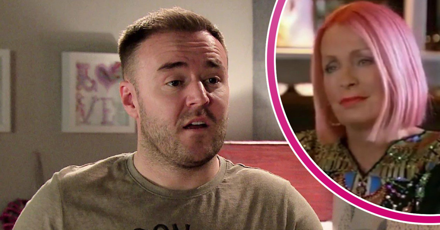 Tyrone on Coronation Street; inset. 'mum' Jackie (Credit: ITV/YouTube/Composite: ED!)