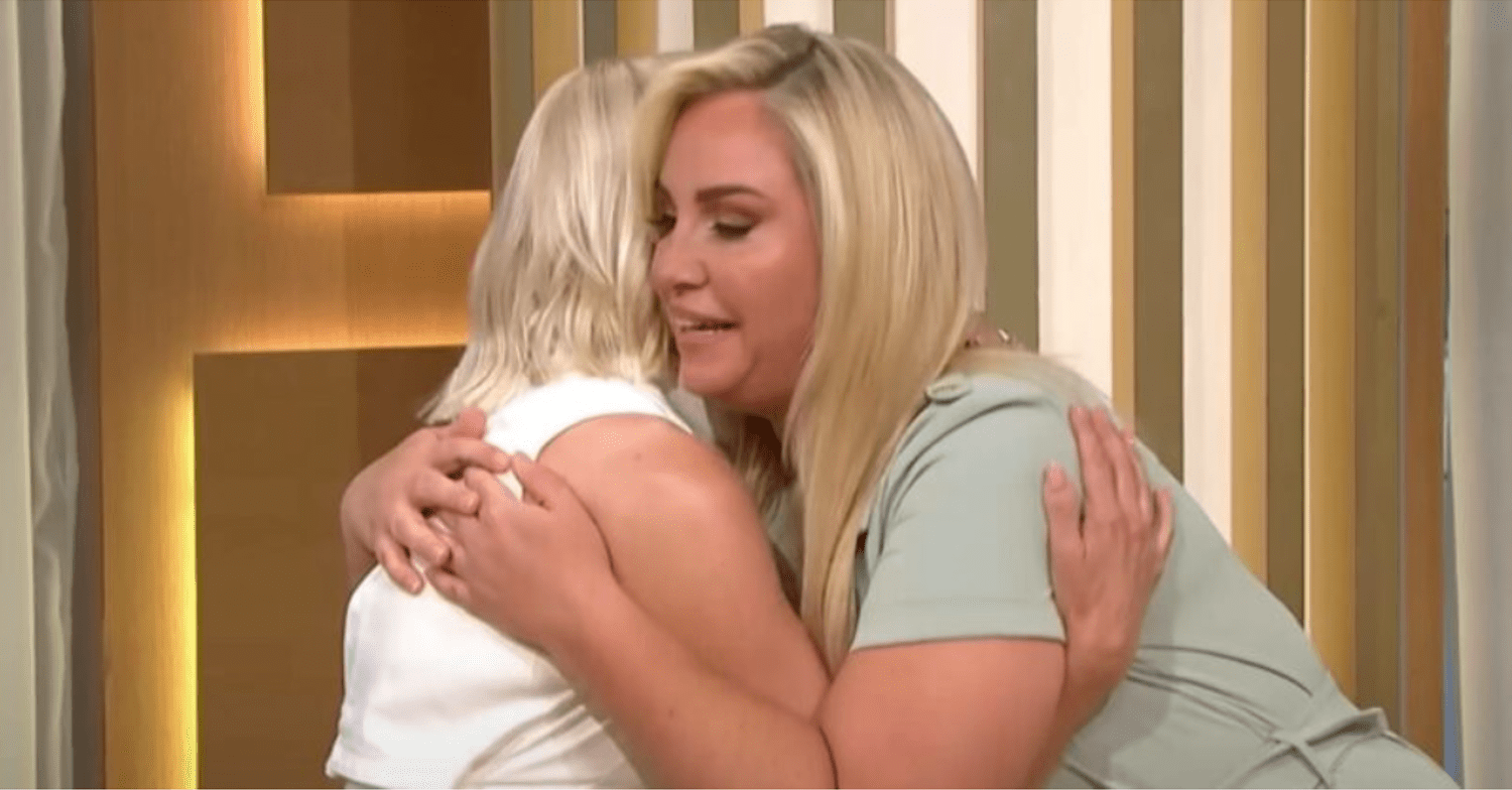 Josie Gibson and Holly hug