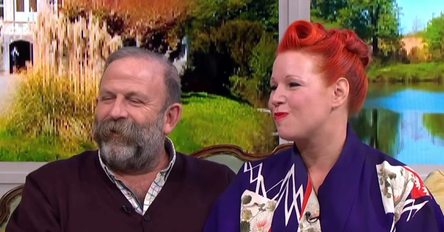 Dick and Angel doing an interview 