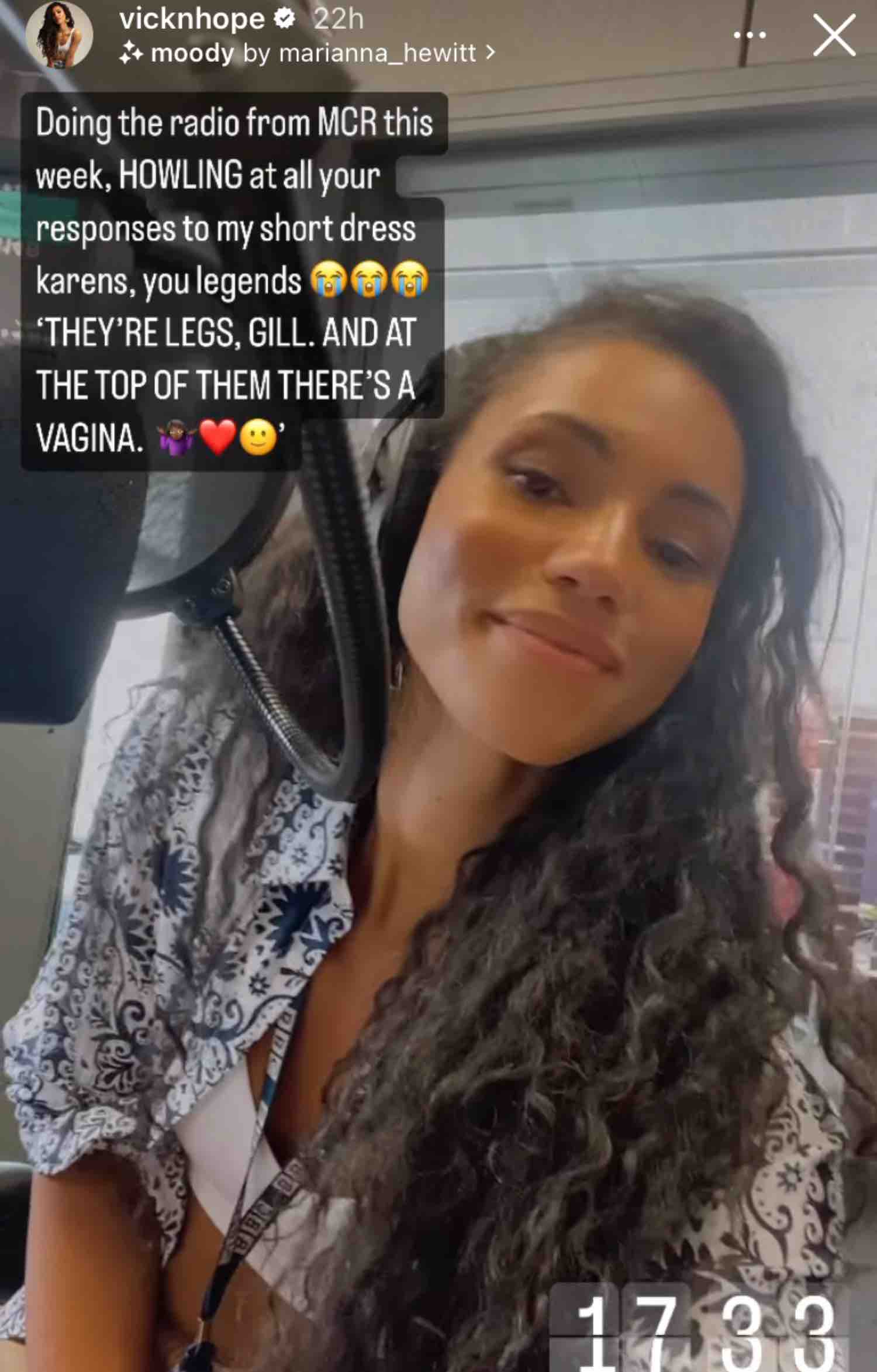 Vick Hope smiling 