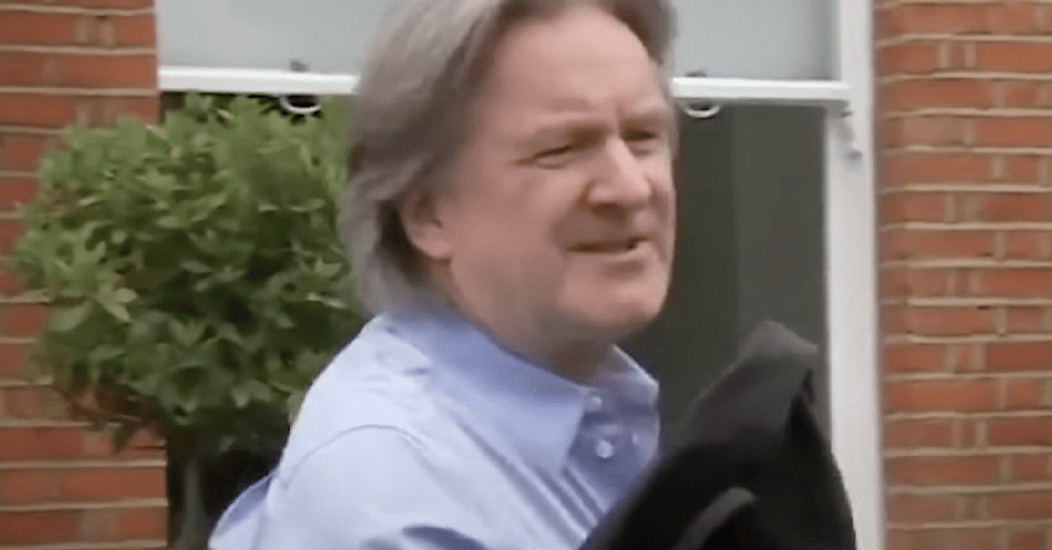 Martin Frizell speaking to journalists 