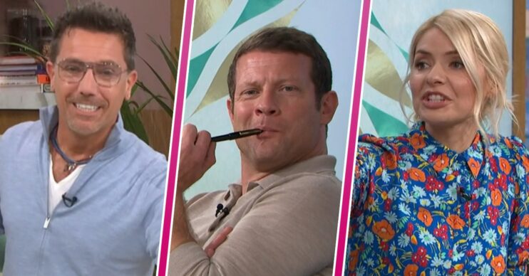 Gino, Dermot and Holly smile on This Morning