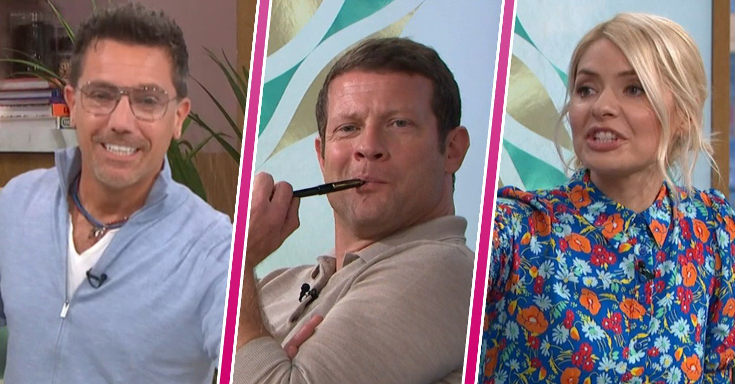 Gino, Dermot and Holly smile on This Morning