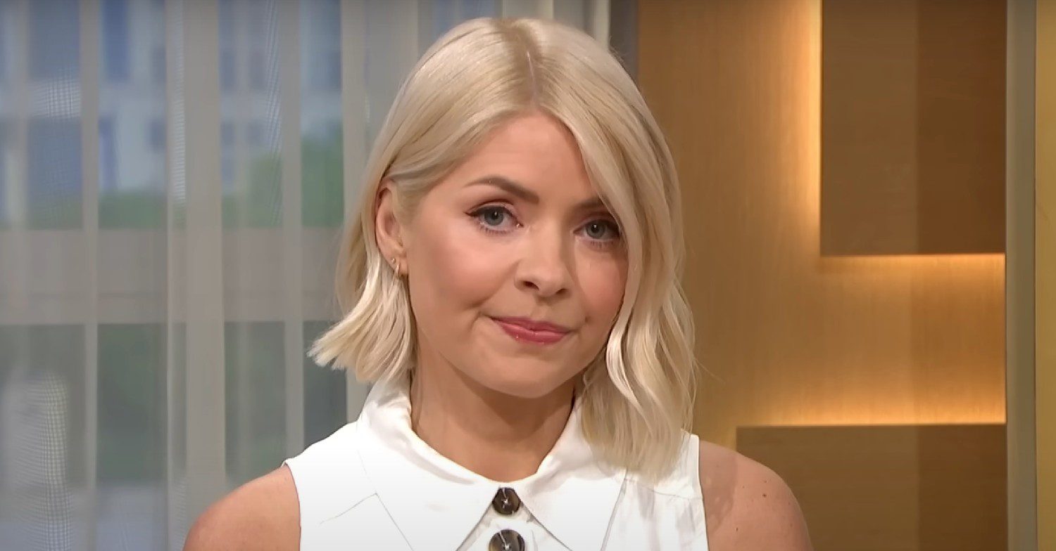 Holly Willoughby looking grim on This Morning